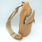 Structured Sling Bag with Contrast Zipper Detail