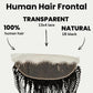 Frontal de cabello humano Jerry Curl de encaje transparente de 13x4
