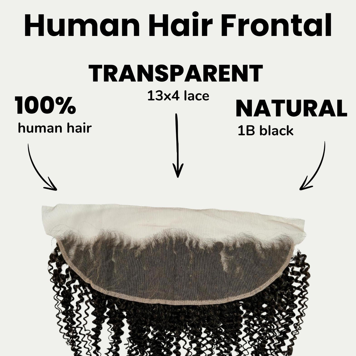 Frontal de cabello humano Jerry Curl de encaje transparente de 13x4