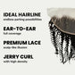 Frontal de cabello humano Jerry Curl de encaje transparente de 13x4