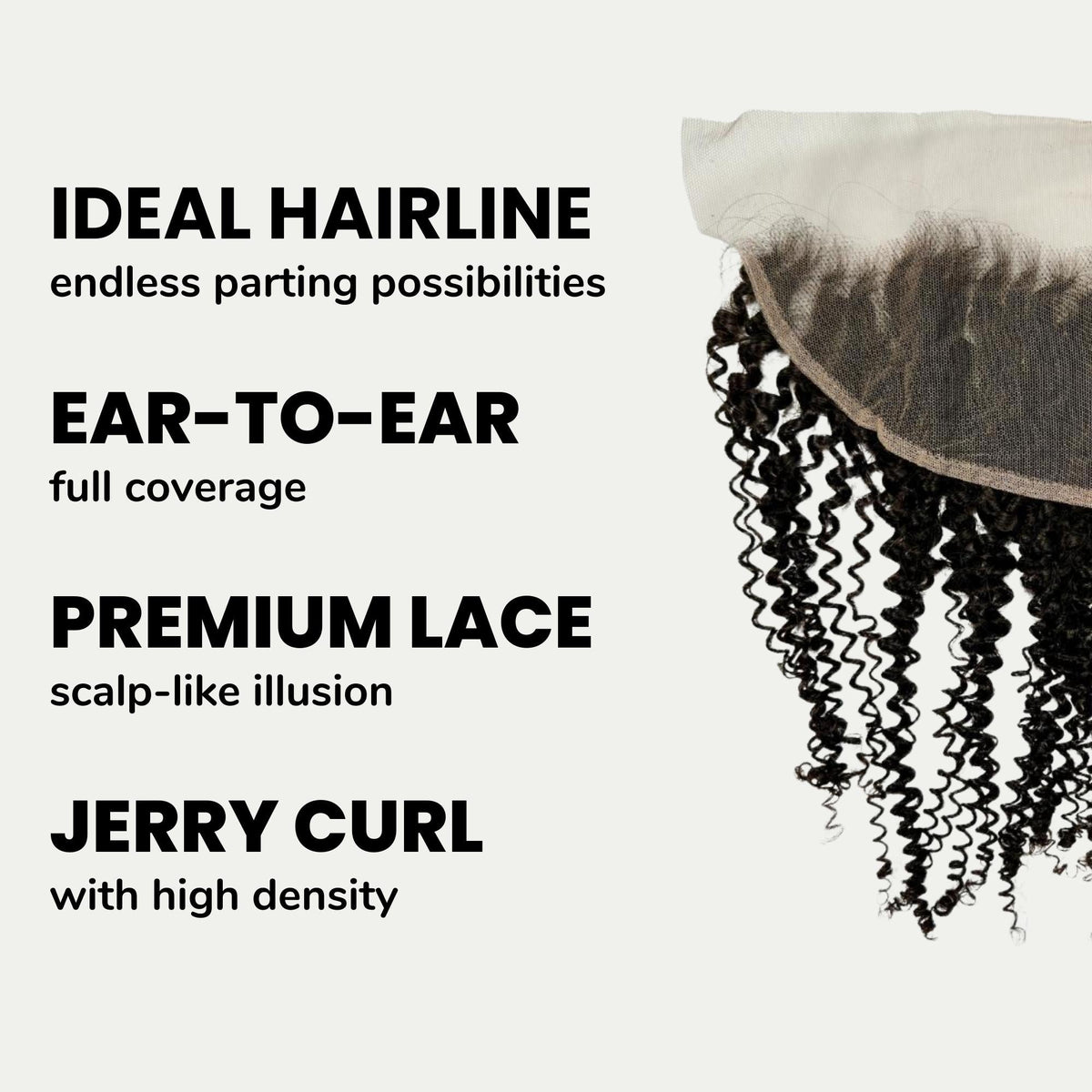 Frontal de cabello humano Jerry Curl de encaje transparente de 13x4