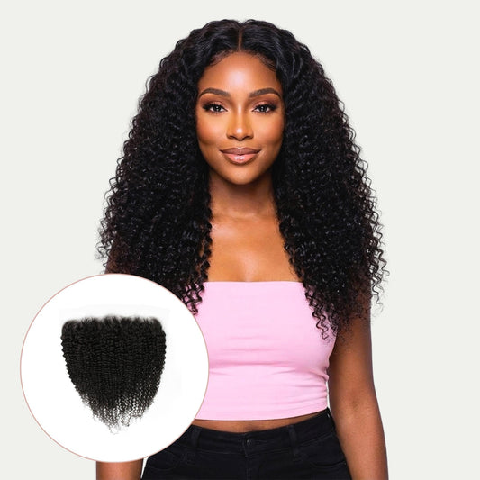 Frontal de cabello humano de encaje HD 13x6 Jerry Curl