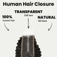 Cierre de Pelo Humano con Encaje Transparente Jerry Curl 2x6