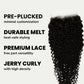 Jerry Curl 4x4 Transparent Lace Human Hair Closure