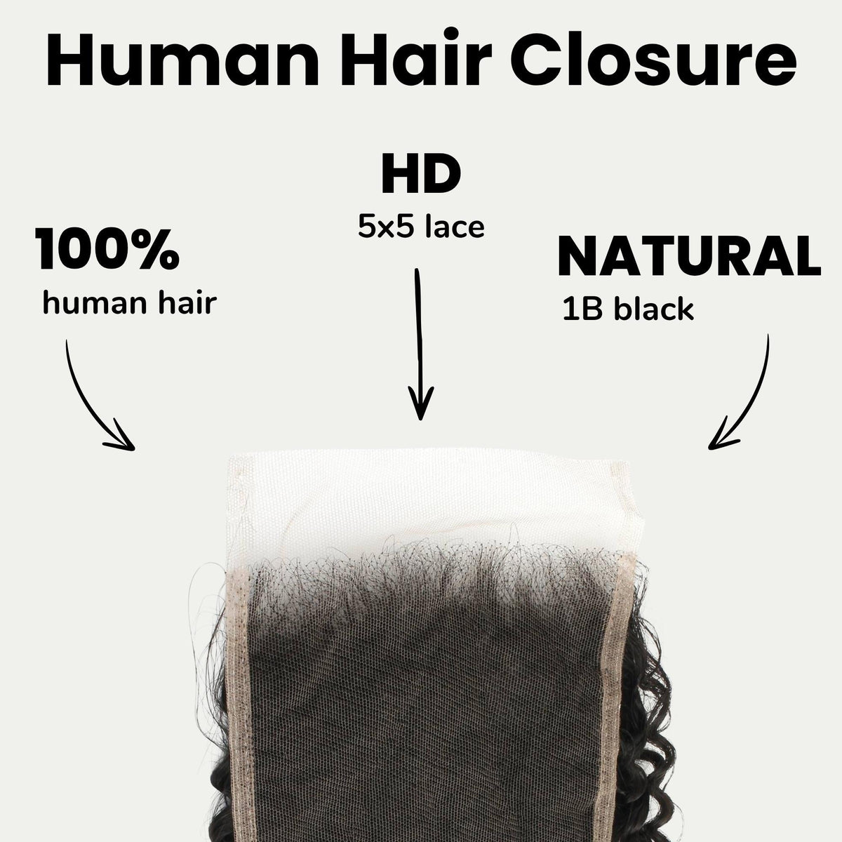 Cierre de encaje HD de cabello humano 5x5 Jerry Curl
