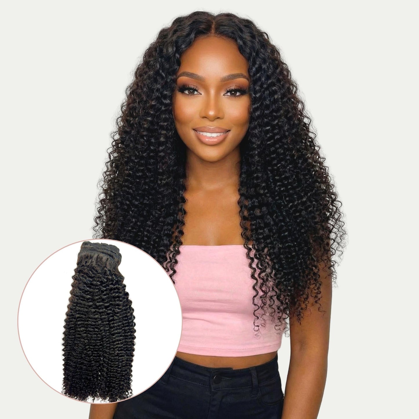 Extensiones de cabello 100% humano Jerry Curl de clip