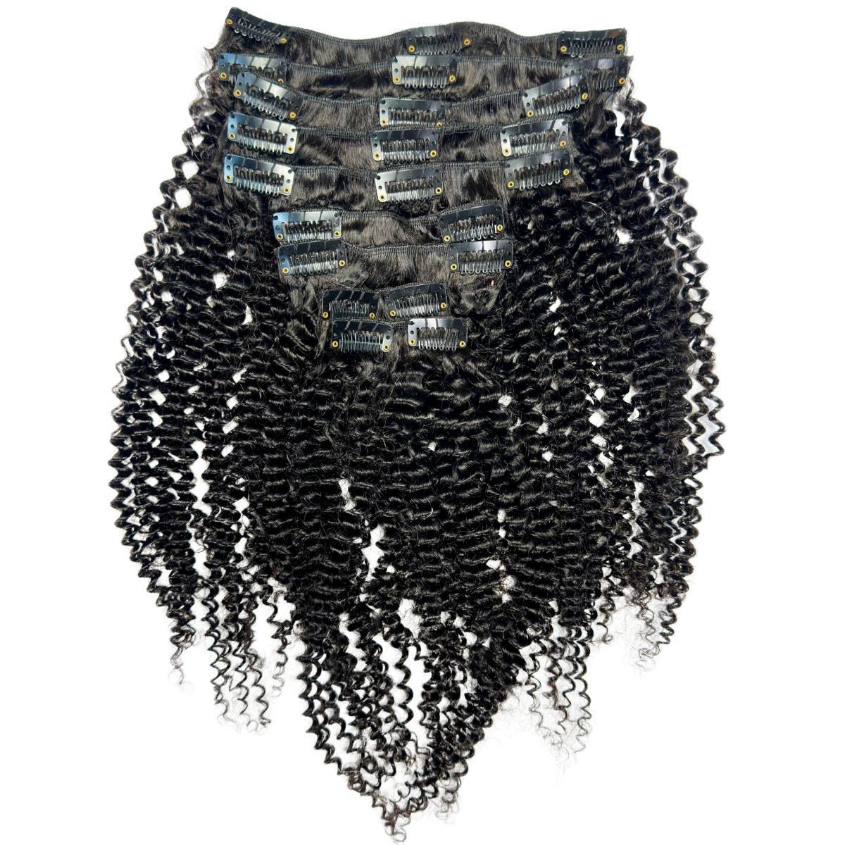 Extensiones de cabello 100% humano Jerry Curl de clip