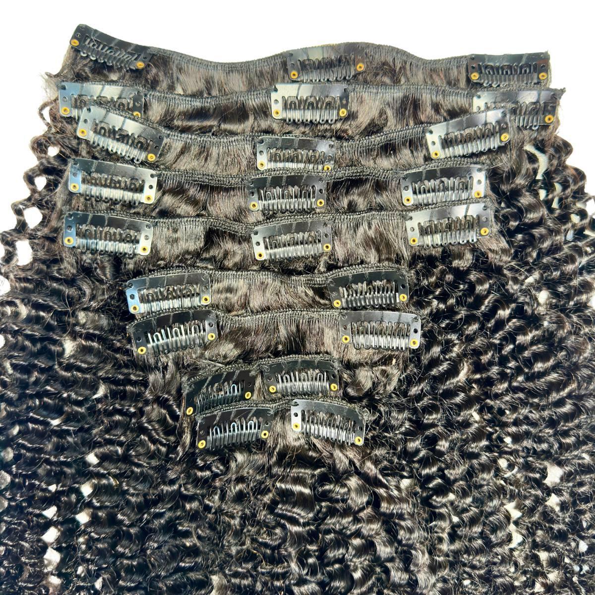 Extensiones de cabello 100% humano Jerry Curl de clip