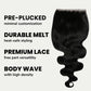 Jet Black Body Wave 6x6 HD Lace Human Hair Closure