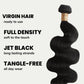 Extensiones de cabello humano 100% de onda corporal negro azabache