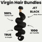 Extensiones de cabello humano 100% de onda corporal negro azabache