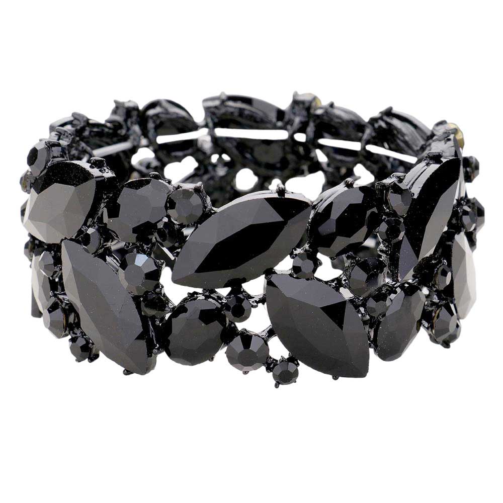 Marquise Crystal Stretch Evening Bracelet