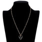 Smile Pointed Enamel Heart Pendant Necklace