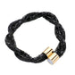 Stone Embellished Twisted Magnetic Bracelet