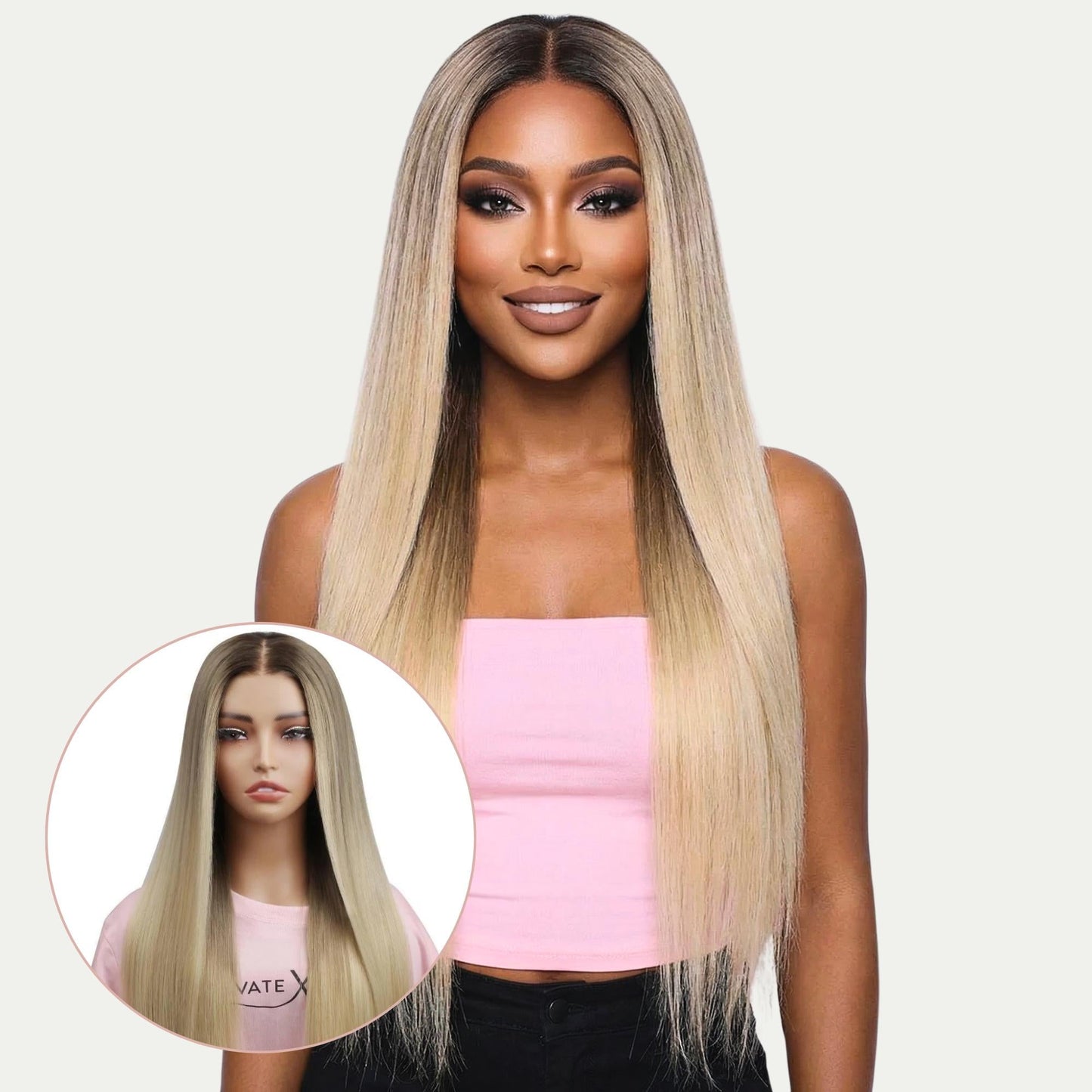 Peluca Cierre de Encaje HD 5x5 sin pegamento Jezebel Natural 100% Cabello Humano Teñido Profesionalmente