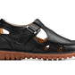 CALTO - K0751 - 2.8 Inches Taller (Black) - Lightweight Casual Fisherman Sandal
