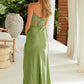 Vestido sin tirantes Nox Anabel K1520 con cintura deshuesada transparente y cadera fruncida