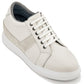 CALTO - K1531 - 3 Inches Taller (Off White) - Lightweight Leather Sneakers