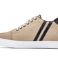 CALTO - K1552 - 2.8 Inches Taller (Taupe) - Lace Up Casual Sneakers