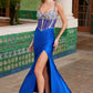 Vestido Corsé con Falda Plisada y Adornos de Piedras Plateadas Nox Anabel K1575