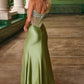Vestido Corsé con Falda Plisada y Adornos de Piedras Plateadas Nox Anabel K1575