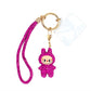Bling Studded Monster Bunny Figure Phone Strap Keychain Bag Charm