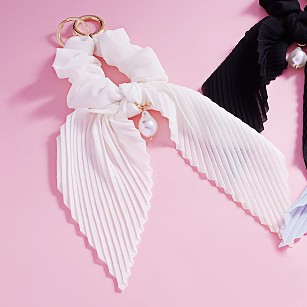 Pearl Pointed Stretch Ribbon Keychain / Bracelet / Scrunchie Hairband