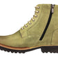 CALTO - K24402 - 3 Inches Taller (Olive) - Casual Zipper Boots