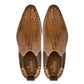 CALTO - K30522 - 3.3 Inches Taller (Brown) - Woven Chelsea High-Top Slip-On Ankle Boots