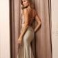 Vestido ajustado largo con tiras en la espalda K488 de Nox Anabel