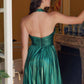 Vestido corto de noche plisado con cuello halter Nox Anabel K822