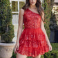 Nox Anabel K855 One Shoulder A-Line Embellished Homecoming Dress