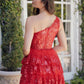 Nox Anabel K855 One Shoulder A-Line Embellished Homecoming Dress