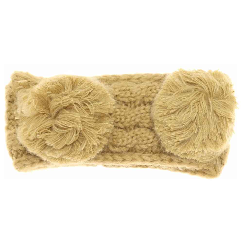 KIDS Solid Double Pom C.C Head Wrap