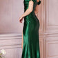 Vestido de satén drapeado entallado Cinderella Divine KV1056