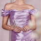 Vestido de satén drapeado entallado Cinderella Divine KV1056