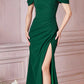 Cinderella Divine KV1057 Crepe Off the Shoulder Dress