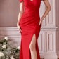 Cinderella Divine KV1061 Cap Sleeve With Shawl Long Fitted Dress
