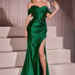 Ladivine KV1115 Dress Off The Shoulder Glitter Dusted Fitted Dress