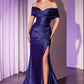 Ladivine KV1115 Dress Off The Shoulder Glitter Dusted Fitted Dress