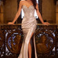 Ladivine KV1116 Dress Fitted Strapless Lace & Satin Gown