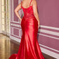 Vestido de noche talla grande Ladivine KV1132C sin tirantes con escote corazón ajustado