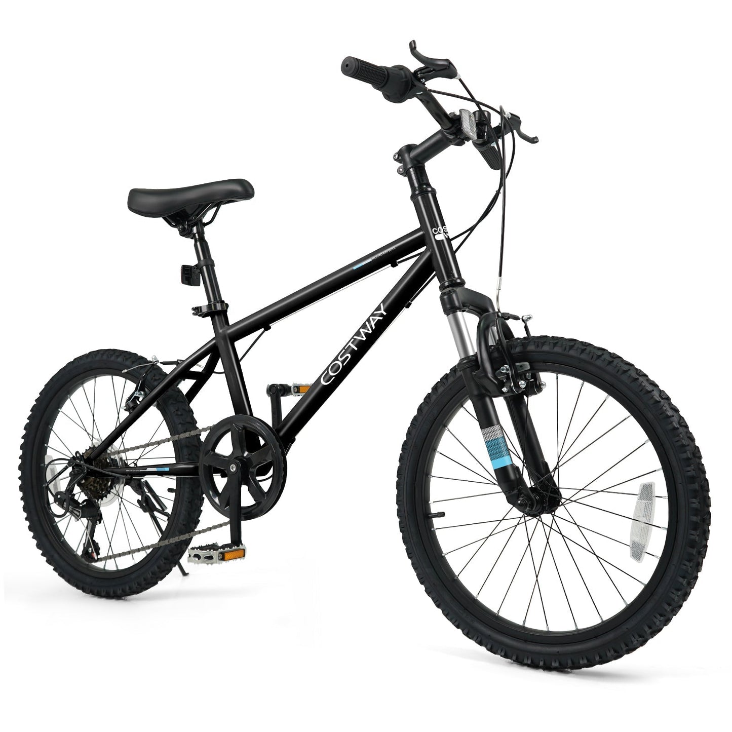 Bicicleta de montaña para niños de 20 24 pulgadas, para niños y niñas de 8 años en adelante, color negro