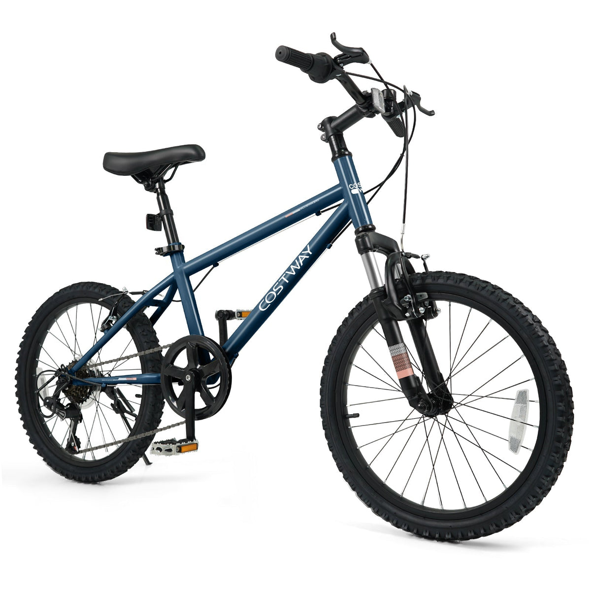 Bicicleta de montaña para niños de 20 y 24 pulgadas, para niños y niñas de 8 años o más, color azul marino
