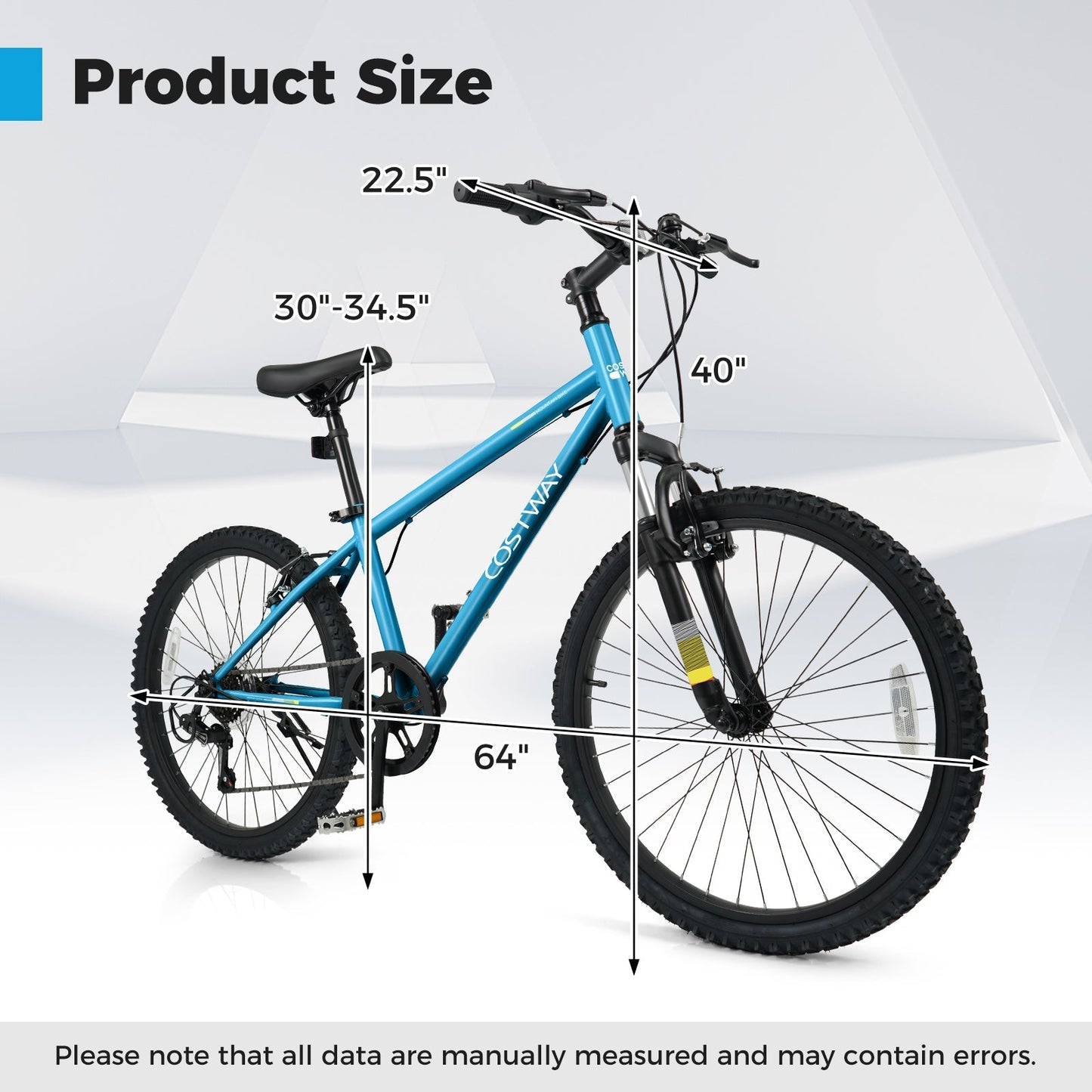 Bicicleta de Montaña para Niños de 20 24 Pulgadas, para Niños y Niñas de 8+ Años, Azul