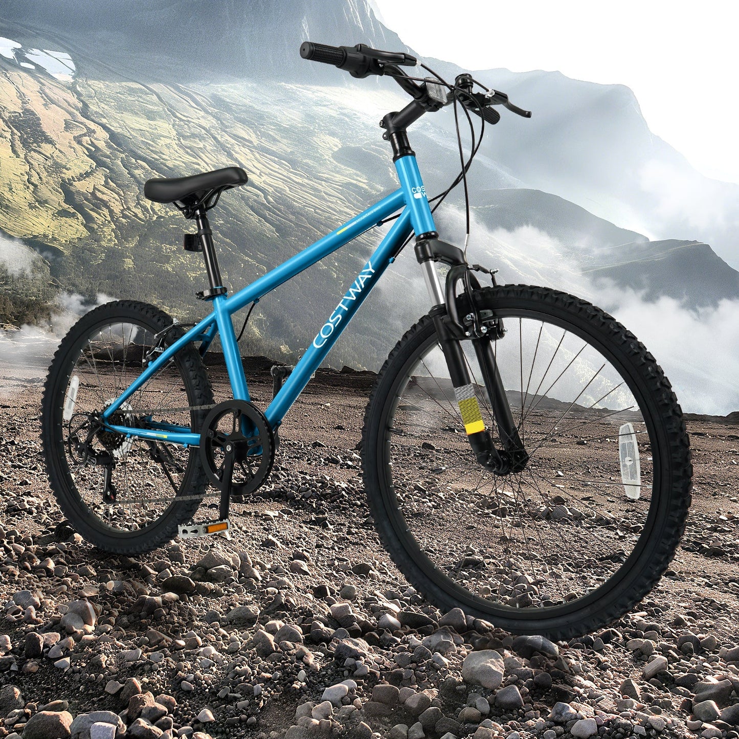 Bicicleta de Montaña para Niños de 20 24 Pulgadas, para Niños y Niñas de 8+ Años, Azul