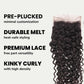 Kinky Curly 4x4 Transparent Lace Human Hair Closure