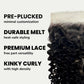 Cierre de cabello humano Kinky Curly 7x7 HD Lace
