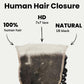 Cierre de cabello humano Kinky Curly 7x7 HD Lace