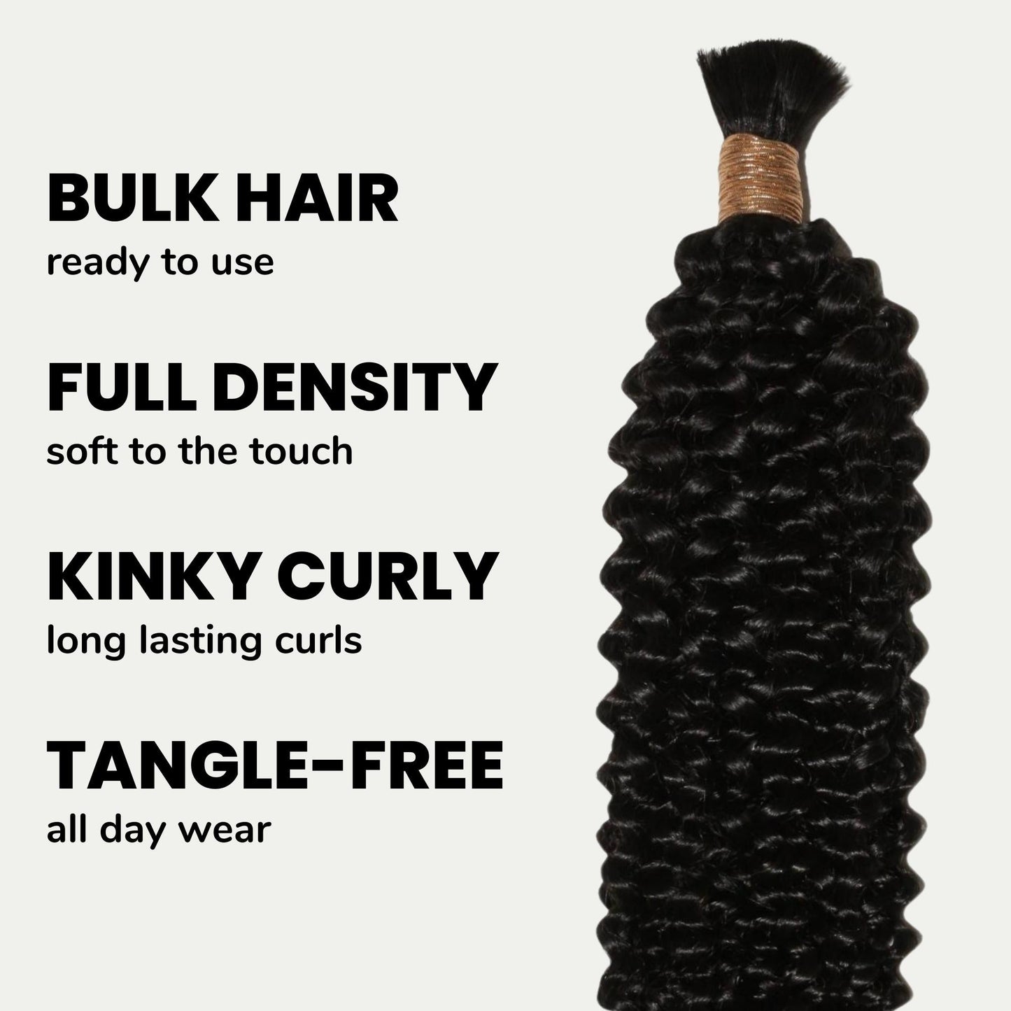Cabello Para Trenzas Rizado Kinky 100% Humano a Granel